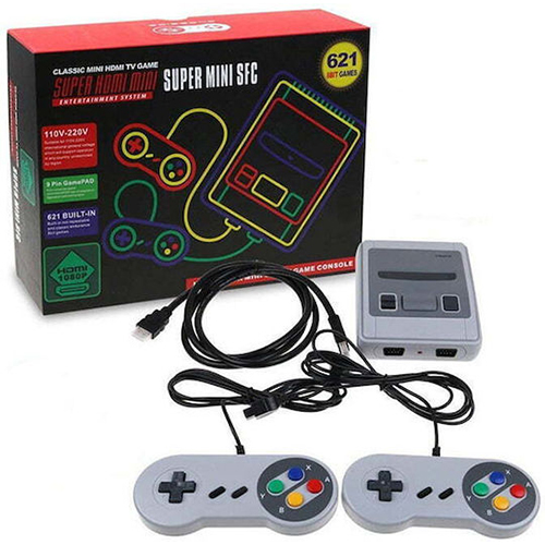 Ηλεκτρονική Παιδική Ρετρό Κονσόλα Hdmi Mini 621 Παιχνίδια & 2 Χειριστήρια Super Mini Sfc 621 Games 140850