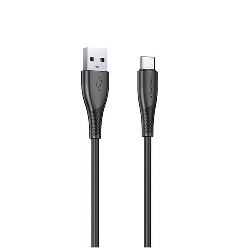 Awei Cl-182c USB 2.0 Cable USB-C male - USB-A 60W Μαύρο 1m