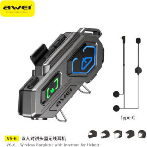 Awei Διπλή Ενδοεπικοινωνία για Κράνος Μηχανής με Bluetooth VS-6