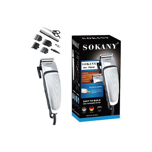 Sokany Κουρευτική Μηχανή Ρεύματος Ασημί SK-4643