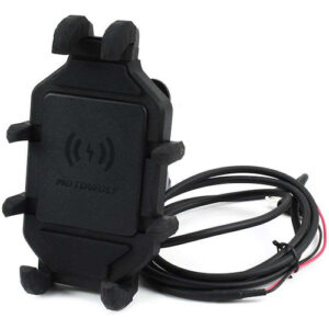 Motowolf Βάση Κινητού Μοτοσυκλέτας με Ρυθμιζόμενο Βραχίονα για τον Καθρέπτη με Σύστημα Φόρτισης MDL2827CJ