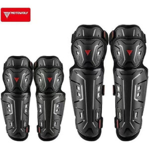 Motowolf Προστατευτικές Επιγονατίδες & Επιαγκωνίδες Αναβάτη Μηχανής Σετ 4τμχ Μαύρες MDL1029HJ-BK