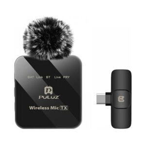 Puluz PU648B Σετ Ασύρματο Electret Μικρόφωνο Πέτου, Clip On για Κάμερα